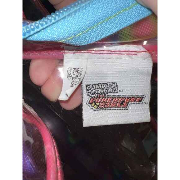 Powerpuff Girls Backpack Clear 2000 Cartoon Network Rainbow Graphics Rare Vtg - Picture 8 of 16